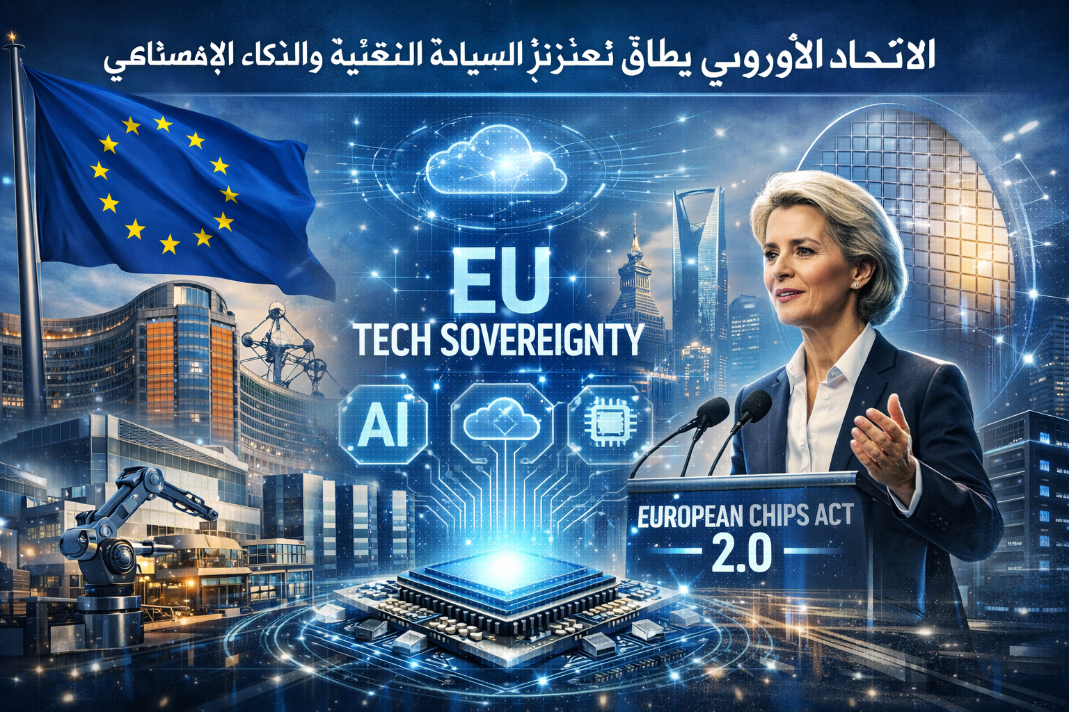 🇪🇺 الاتحاد الأوروبي يواصل تعزيز استراتيجيته للسيادة الرقمية مع التركيز على الذكاء الاصطناعي وأشباه الموصلات